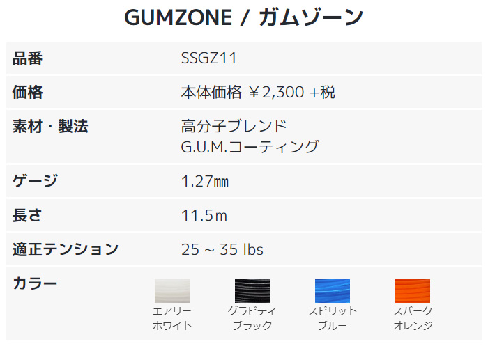 ゴーセン GUMZONE ガムゾーン | ゴーセン ソフトテニスガット