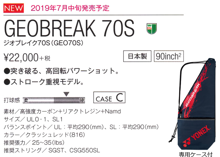 GEOBREAK 70S ジオブレイク 70S クラッシュレッド（816） | ヨネックス